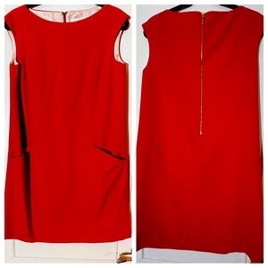 KATE SPADE Maraschino Red Sallie Shift Dress Sz 8 Medium Christmas Holiday Party